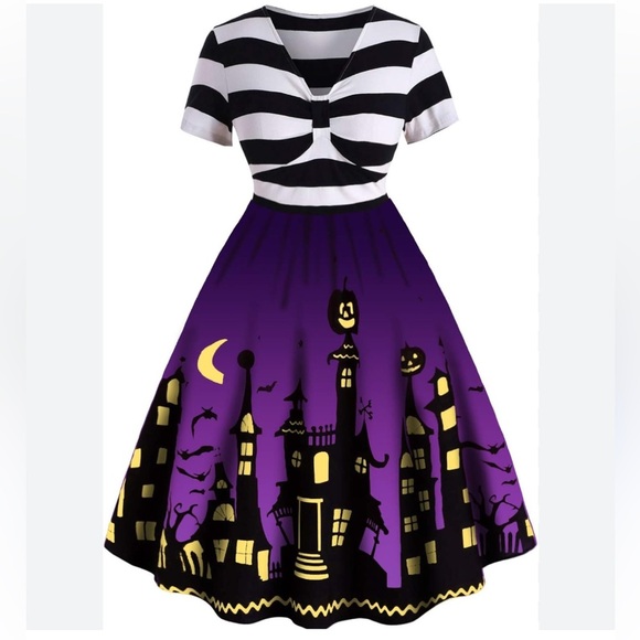 Dresses & Skirts - Women's Plus Size Halloween Dress XX-Large Purple goth witch sexy